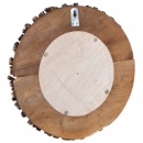 Lustro ścienne, 40 cm, drewno tekowe, okrągłe