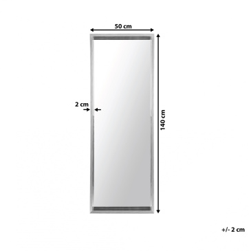 Lustro ścienne 50 x 140 cm jasnoszare OIRON