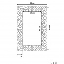 Lustro ścienne 60 x 90 cm srebrne MERNEL