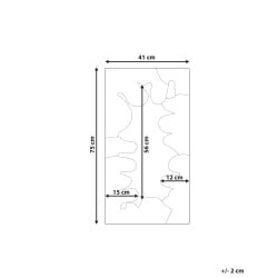 Lustro ścienne CAGERI 41 cm 75 cm Bawełna Różowy