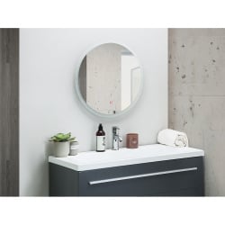 Lustro ścienne LED ø 58 cm srebrne YSER