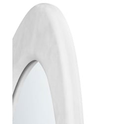 Lustro ścienne massay 53 cm 90 cm welur biały