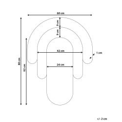 Lustro ścienne MESPAUL 60 cm 80 cm Kolorowy