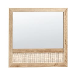 Lustro ścienne ROSELL 60 cm 60 cm Jasnobrązowy