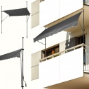 Markiza ochrona przeciwsłoneczna balkonowa rozporowa teleskopowa roleta zwijana ręczna korbka