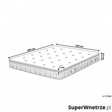 Materac kieszeniowy 160x200 cm - Memory Foam - Multipocket - Galena