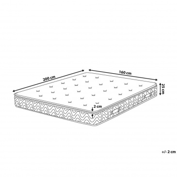 Materac kieszeniowy memory foam ze zdejmowalnym pokrowcem 160 x 200 cm LUXUS