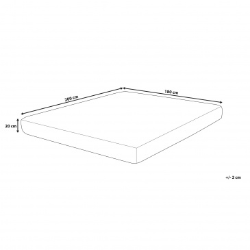 Materac piankowo-żelowy 180 x 200 cm ALLURE