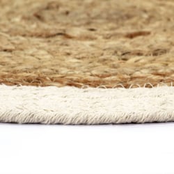 Maty na stół, 6 szt., gładkie, naturalne, 38 cm, okrągłe
