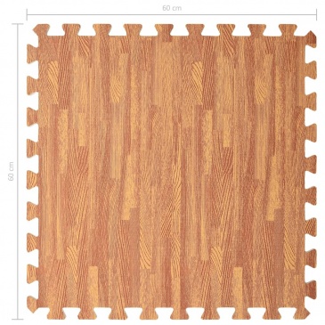 Maty podłogowe, 6 szt., wzór drewna, 2,16 ㎡, pianka EVA