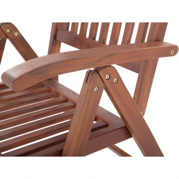 Meble ogrodowe - balkonowe - drewniane - stół z dwoma krzesłami - TOSCANA
