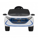 Mercedes benz amg eqa dla dzieci biały + pilot + 5-punktowe pasy + eva + wyświetlacz mp3 + led