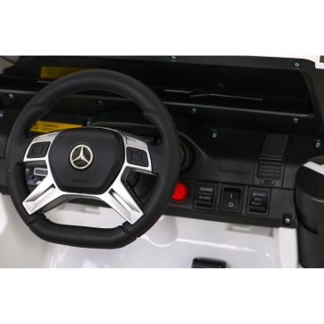 Mercedes g63 amg autko na akumulator biały + pilot + 6 kół eva + wolny start + mp3 led