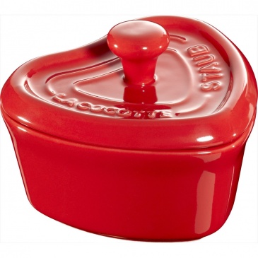 Staub Mini Cocotte Serce - 200 ml, Czerwony