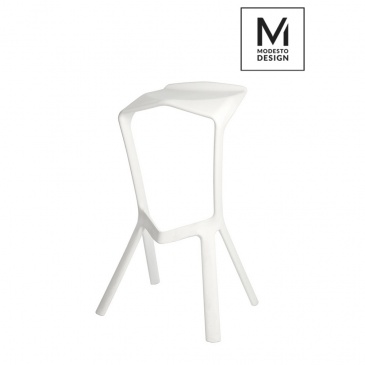 Krzesło barowe Miura Modesto Design 80cm białe