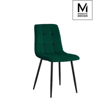 MODESTO krzesło CARLO zielone - welur, metal