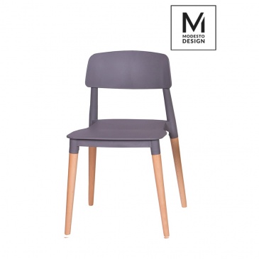 Krzesło Ecco Modesto Design szare-drewno bukowe