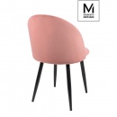 Modesto krzesło nicole pudrowy róż - welur, metal