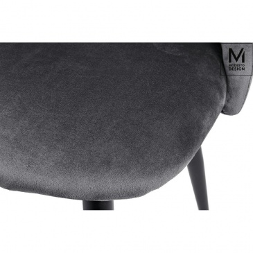 Modesto krzesło nicole szare - welur, metal