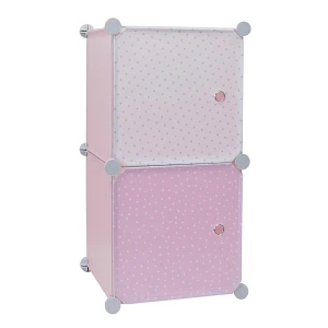 Modularny regał cubes 2 do pokoju dziecka różowy Modularny regał cubes 2 do pokoju dziecka różowy