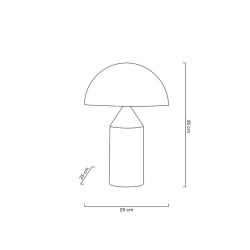 Moosee lampa biurkowa fungo złota