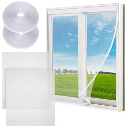 Moskitiera na okno biała 150x130 cm 2 szt. Moskitiera na okno biała 150x130 cm 2 szt.