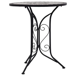 Mozaikowy stolik bistro, szary, 61 cm, ceramiczny
