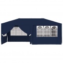 Namiot imprezowy ze ściankami, 4x6 m, niebieski, 90 g/m²