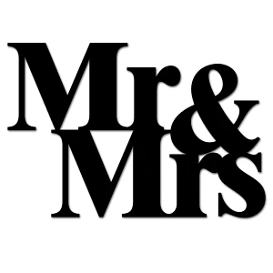 Napis 3D na ścianę DekoSign MR&MRS czarny