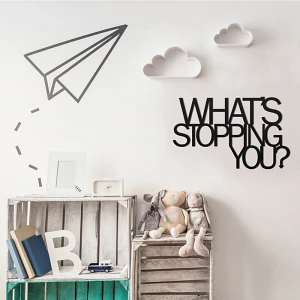 Napis 3D na ścianę WHAT'S STOPPING YOU? DekoSign