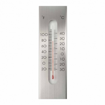 Nature Zewnętrzny termometr ścienny, aluminiowy, 7 x 1 x 23 cm
