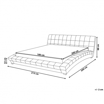Nowoczesne skórzane łóżko 180x200 cm - Maurizio białe