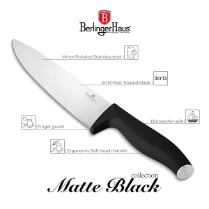 Noże kuchenne | Komplet 6 noży z listwą magnetyczną BerlingerHaus Matte Black BH-2943 Noże kuchenne | Komplet 6 noży z listwą magnetyczną BerlingerHaus Matte Black BH-2943