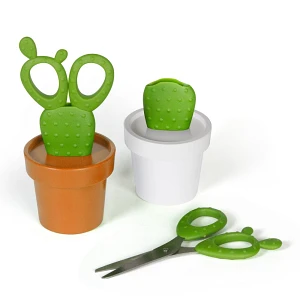 Nożyczki w pojemniku Cactus pomar/ziel 10282-OR-GN Nożyczki w pojemniku Cactus pomar/ziel 10282-OR-GN