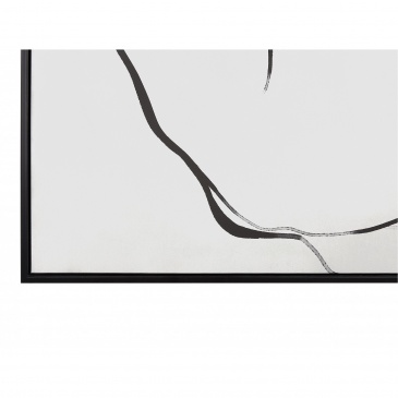 Obraz na płótnie w ramie 63 x 93 cm czarno-biały MARANGO