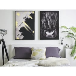 Obraz na płótnie w ramie 63 x 93 cm czarny GALEATA Obraz na płótnie w ramie 63 x 93 cm czarny GALEATA