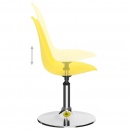 Obrotowe krzesła stołowe, 2 szt., żółte, sztuczna skóra