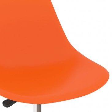 Obrotowe krzesła stołowe, 4 szt., pomarańczowe, PP