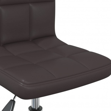 Obrotowe krzesła stołowe, 6 szt., brązowe, sztuczna skóra