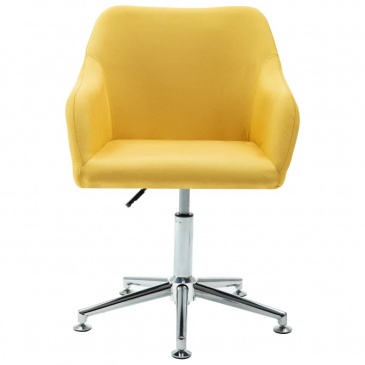 Obrotowe krzesło biurowe, żółte, tkanina