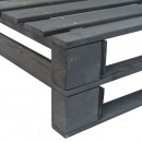 Ogrodowa ławka narożna z palet, drewno FSC, szara
