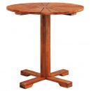 Okrągły stolik na jednej nodze, lite drewno akacjowe, 70x70 cm