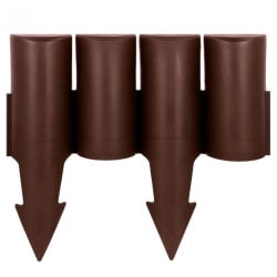 Palisada ogrodowa, obrzeże, płotek ogrodowy do grządek, trawnika, 2,5m, brązowy