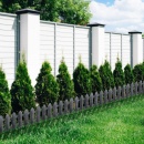 Palisada płotek ogrodowy grafitowy obrzeże border zestaw 10 szt. 200 cm 20x15 cm