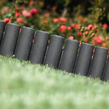 Palisada płotek ogrodowy obrzeże do grządek trawnika border grafitowy 25 cm