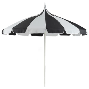 Parasol ogrodowy ⌀ 245 cm czarno-biały minoa