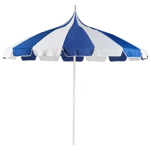 Parasol ogrodowy ⌀ 245 cm niebiesko-biały minoa