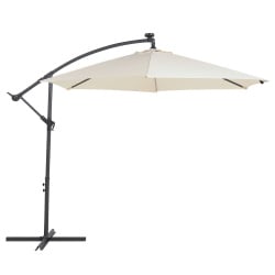 Parasol ogrodowy LED ø 285 cm beżowy CORVAL