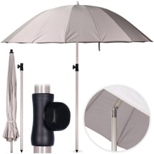 Parasol ogrodowy szary regulowany 190 cm