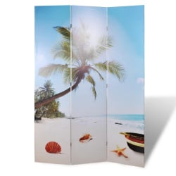 Parawan (120 x 180) z motywem plaży, dwustronny Parawan (120 x 180) z motywem plaży, dwustronny